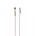 Laidas Puro SOFT, USB-C, Lightning, 1,5 m, rose