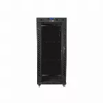 LANBERG laisvai stovinti 19 colių spinta 27U 600x600 stiklo durų LCD plokščia pakuotė juoda