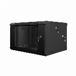 LANBERG WF02-6606-10B "Lanberg" sieninė dviejų sekcijų spinta 19 plokščiųjų pakuočių 6U/600x600 mm, juoda