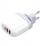 LANDIG GaN charger A3511Q, 2x USB + USB-C, 65W (white) Įkroviklis