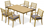 Lauko baldų komplektas HAGEN DINING, ruda