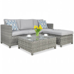 Lauko baldų komplektas MARKO CAFFE MODERN GREY