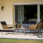 Lauko baldų komplektas PATIO Hannah, juoda/ruda