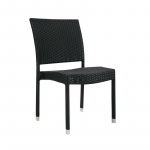 Lauko kėdė WICKER BLACK 49x62xH91cm