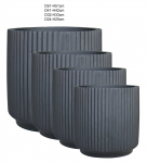 Lauko keraminis vazonas, juodos sp, 32 x 32 x 32 cm