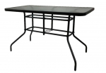 Lauko stalas Bergama, 120x70x70 cm, juodas