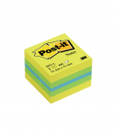 Lipnių lapelių kubas POST-IT MINI LEMON, 51 x 51 mm, 400 lapelių, įvairios spalvos