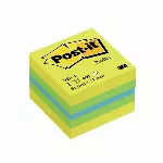 Lipnių lapelių kubas POST-IT MINI LEMON, 51 x 51 mm, 400 lapelių, įvairios spalvos