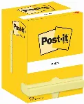 Lipnūs lapeliai POST-IT, 76x102mm, pakuotėje 12 blokelių po 100 lapelių, geltona