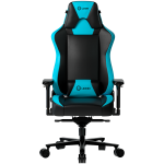 LORGAR Base 311, Gaming chair, PU eco-leather, 1.8 mm metal frame, multiblock mechanism, 4D armrests, 5 Star aluminium base, Class-4 gas lift, 75mm PU casters, Black + blue|LRG-CHR311BBL
