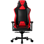 LORGAR Base 311, Gaming chair, PU eco-leather, 1.8 mm metal frame, multiblock mechanism, 4D armrests, 5 Star aluminium base, Class-4 gas lift, 75mm PU casters, Black + red|LRG-CHR311BR