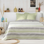 Lovatiesė šviesiai žalios spalvos 180x220 cm Fiby – douceur d'intérieur