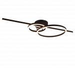 Lubinis LED šviestuvas TRIO Montilla, 40W, 2700-6000K, 6300lm, juodos sp., 100x12,5x40 cm