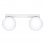 Lubinis šviestuvas baltos spalvos ø 12 cm su stiklo gaubtu Umerta – Nice Lamps