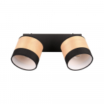 Lubinis šviestuvas juodos spalvos/natūralios spalvos ø 12 cm Bolzano – Trio