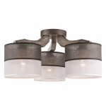 Lubinis šviestuvas pilkos spalvos ø 16 cm su tekstiliniu gaubtu Andrea – LAMKUR