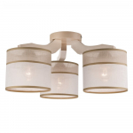 Lubinis šviestuvas šviesiai rudos spalvos ø 16 cm su tekstiliniu gaubtu Andrea – LAMKUR