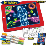 Magic Pad šviečianti piešimo lenta + 6 flomasteriai