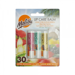 Malibu Lip Care Balm Kit Lūpų balzamas su apsauga, 3x5g