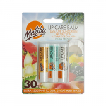 Malibu Lip Care Balm SPF30 Lūpų balzamas su apsauga, 3x5g