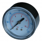 Manometras 40 mm, 10 BAR, galinis 1/8