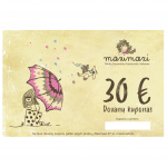 mazimazi.lt parduotuvės elektroninis dovanų kuponas 30eur