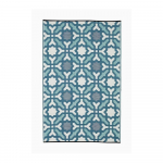 Mėlynai pilkas dvipusis lauko kilimas iš perdirbto plastiko Fab Hab Seville, 120 x 180 cm