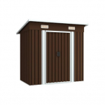 Metalinis sodo sandėliukas 190x124 cm (rudas)
