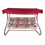 Metalinis sodo supamasis suoliukas raudonos spalvos Milano – Dajar