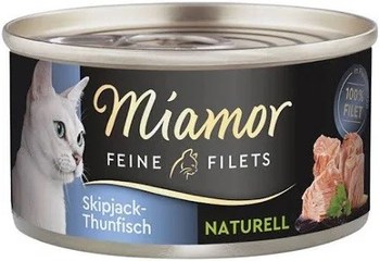 MIAMOR Feine Filets Naturell Tuna - šlapias kačių maistas - 80g