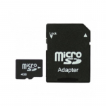 Micro SD 4GB atminties kortelė su SD adapteriu