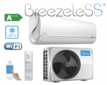 MIDEA BREEZELESS+ bevėjis sieninis šilumos siurblys oras-oras 2,60 kW