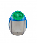 "MIGOO" plastikinis dvigubas drožtukas, 5 mišrios spalvos plastikinėje dėžutėje