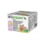 Milprazon 4 mg/10 mg tabletės nuo kirminų mažoms katėms ir kačiukams : Pakuotė vaistai - 1 tabl.
