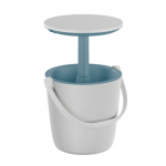 Mobilus lauko baro staliukas, 38x37-60 cm, baltas