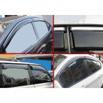 MODELIO DEFLEKTORIAI / PRIEKINIS STIKLAS Volkswagen Touran (2008-2011) SU CHROMUOTU LIEJIMU