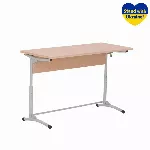 Mokyklinis stalas NOWY STYL, E-173 ALU, dvivietis, beržas