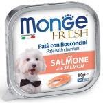 Monge Fresh paštetas su lašišos gabaliukais šunims : Pakuotė konservas - 100 g