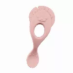 Mother-K mokomasis šaukštelis-kramtukas “Liūtas”, +6 mėn., rožinis