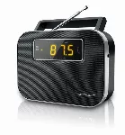 "Muse M-081R Black", 2 juostų PLL nešiojamasis radijo imtuvas su žadintuvo funkcija