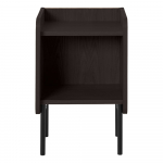 Naktinis staliukas juodos spalvos iš ąžuolo su lentynomis Wrap – Bonami Selection