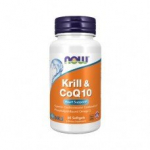 NOW Krill & CoQ10, 60 minkštųjų kapsulių