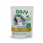 Oasy Adult Pork guliašas su kiauliena suaugusioms katėms : Pakuotė konservas - 85 g