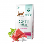 Optimeal Veal sausas pašaras su veršiena katėms : Pakuotė sausas maistas - 1.5 kg