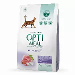 OPTIMEAL VISAVERTIS SAUSAS MAISTAS SUAUGUSIOMS KATĖMS SU PLAUKŲ IŠVALYMO EFEKTU – ANTIENA 0,2kg-10kg