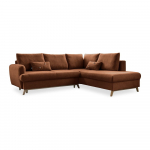 Oranžinės spalvos sofa-lova Miuform Scandic Lagom L, dešinysis kampas