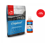 ORIJEN Original 11,4 kg + LAB V Lašišų aliejus šunims ir katėms 500ml