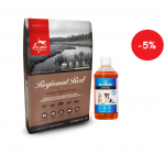 Orijen Regional Red 11,4 kg + LAB V Lašišų aliejus šunims ir katėms 500ml