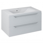 Pakabinama vonios spintelė Sapho Wave 80x45x48cm su praustuvu balta