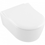 Pakabinamas klozetas Villeroy&Boch Subway 2.0 su DirectFlush, ViFresh, Ceramic Plus ir SlimSeat dangčiu